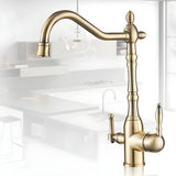 Stainless Steel Bridge Faucets with Lever Handles Image - 2