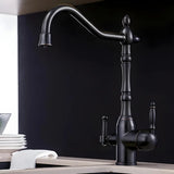 Stainless Steel Bridge Faucets with Lever Handles Image - 6