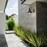 Classic Cone Black Metal External LED Wall Lights Image - 3