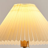 Classic Conical Wood Table Lamp with Pull Chain Switch Image - 8