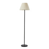 Classic Contemporary Pleated Shade Black Floor Lamp Image - 6