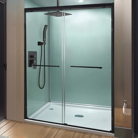 Classic Double Sliding Rectangle Glass Shower Door Image - 1