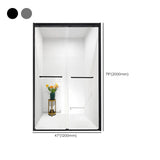 Classic Double Sliding Rectangle Glass Shower Door #size