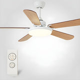 Classic Down Rod 5 Blade Wood Ceiling Fan with Light Image - 5