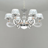 Classic Elegant Clear Crystal Round Curved Arms Chandelier Image - 7