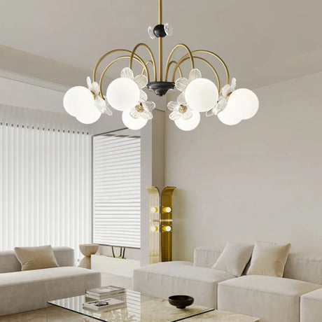 Classic Elegant Globe Glass Chandelier for Living Room Image - 1