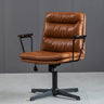 Classic Ergonomic Leather Black Adjustable Office Chair Image - 21