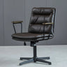 Classic Ergonomic Leather Black Adjustable Office Chair Image - 26