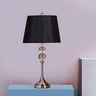 Classic Fabric Bucket Shade Crystal Decor Table Lamp Image - 4