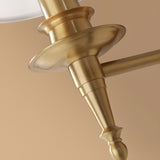 Classic Fabric Shade Gold Cylinder Wall Sconce Image - 14