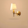 Classic Fabric Shade Gold Cylinder Wall Sconce Image - 8