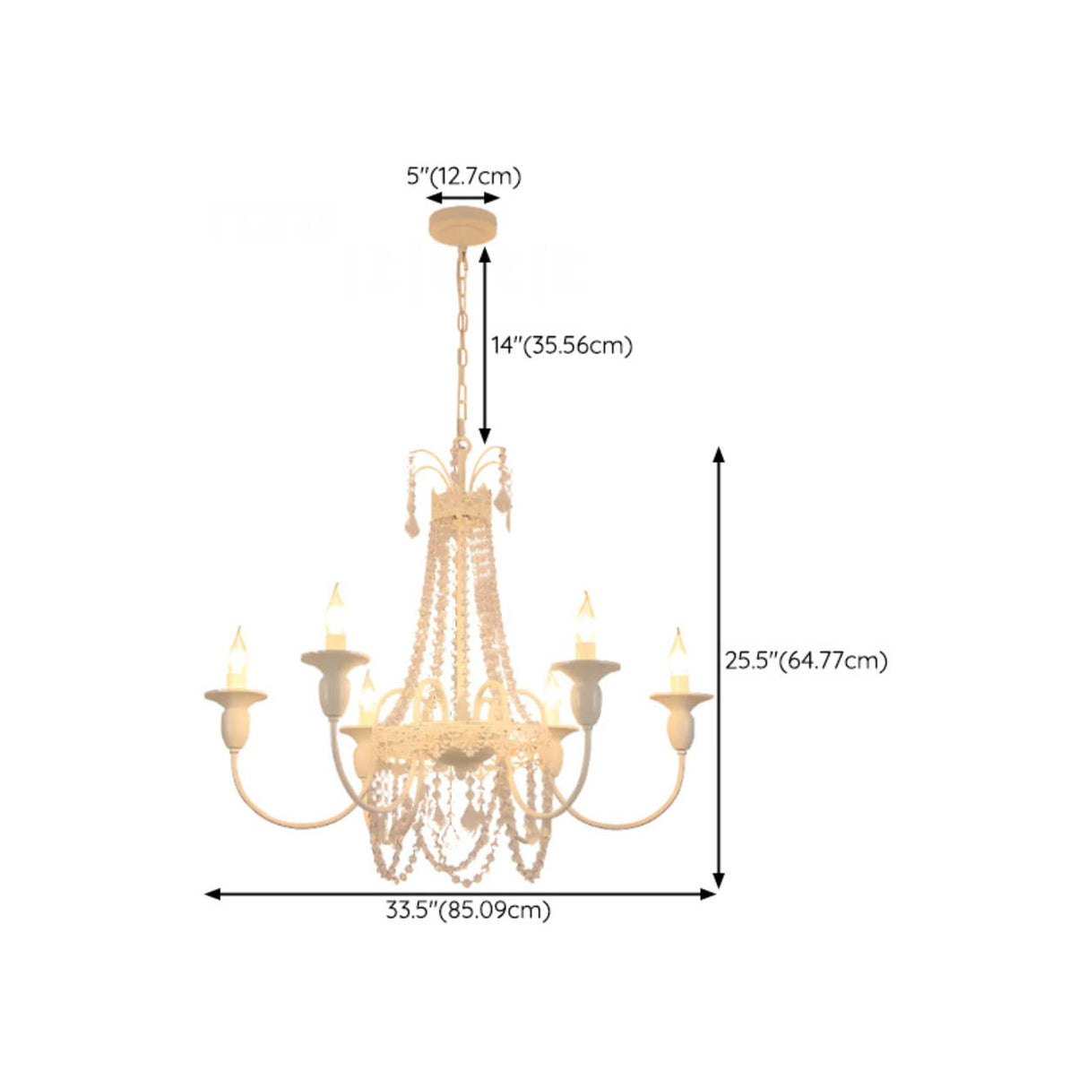 Classic French White Crystal Candelabra Chandelier Image - 11