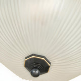 Classic Frosted Glass Bowl-Shaped Flush Mount Light Image - 12