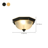 Classic Frosted Glass Bowl-Shaped Flush Mount Light Image - 14