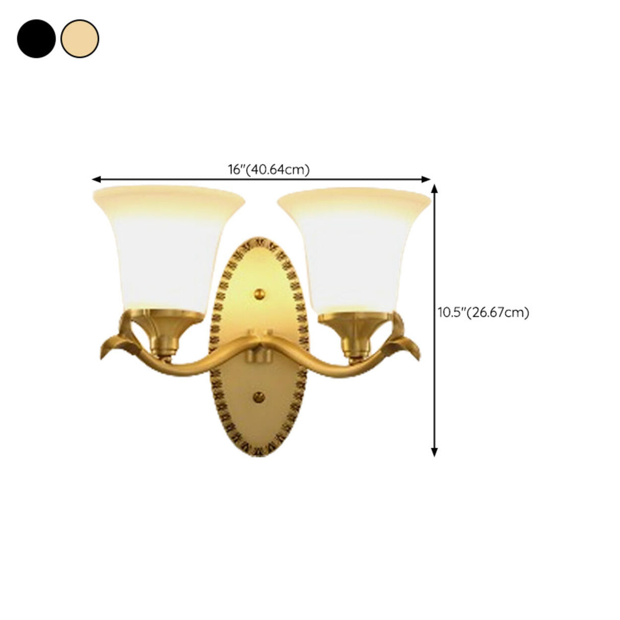 Classic Geometric Metal Frosted Glass Wall Sconce Image - 13