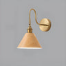 Classic Gold and Dark Wood Bedroom Vanity Wall Light  Image - 7