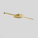 Classic Gold Linear LED Bathroom Mirror Vanity Light Image - 8