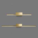 Classic Gold Linear LED Bathroom Mirror Vanity Light Image - 9