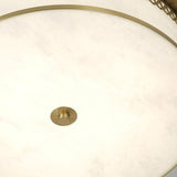 Classic Gold Round Drum Flush Mount Light Dining Room Image - 27