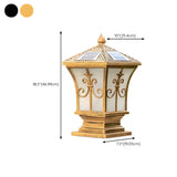 Classic Gold Solar-Powered Outdoor Garden Lantern Lamp Image - 14