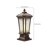 Classic Hexagonal Lantern Metal Post Outdoor Table Lamp Image - 12