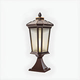 Classic Hexagonal Lantern Metal Post Outdoor Table Lamp Image - 7