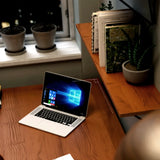 Classic L-Shaped Brown Pine Wood Top Computer Desk Image - 8