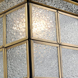 Classic Lantern Gold Glass External LED Wall Lamp Image - 16