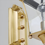 Classic Lantern Gold Glass External LED Wall Lamp Image - 18