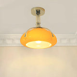 Classic Mini Orange Dome Glass Semi-Flush Mount Light Image - 4