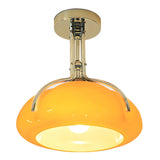 Classic Mini Orange Dome Glass Semi-Flush Mount Light Image - 6