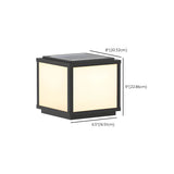 Classic Minimalist Cube Black Post Outdoor Table Lamp Image - 18