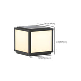 Classic Minimalist Cube Black Post Outdoor Table Lamp Image - 21