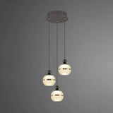 Classic Modern Globe Acrylic Pendant Light Bedroom Image - 3