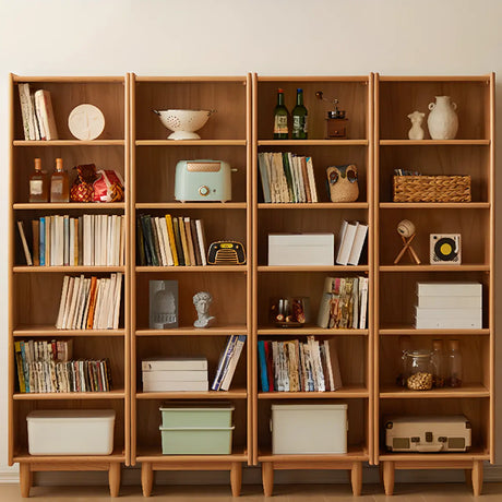 Classic Modular Adjustable Shelves Oak 6-Shelf Bookcase Image - 1