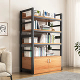 Classic Multi-shelves Vertical Alloy Display Bookcase Image - 3