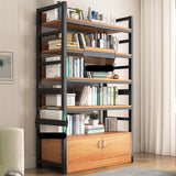 Classic Multi-shelves Vertical Alloy Display Bookcase Image - 34