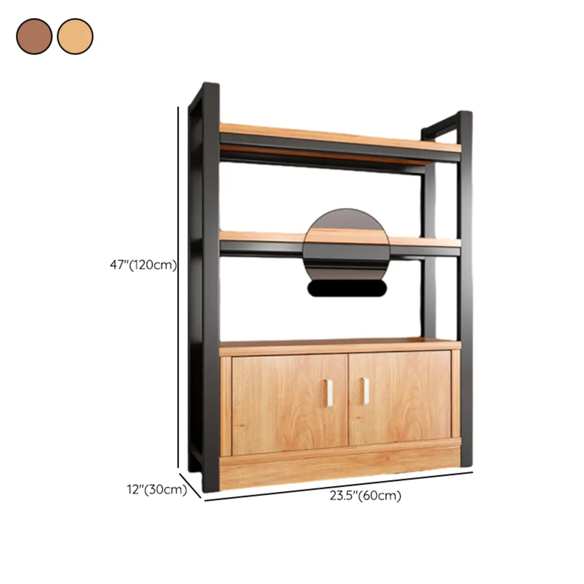 Classic Multi-shelves Vertical Alloy Display Bookcase Image - 54