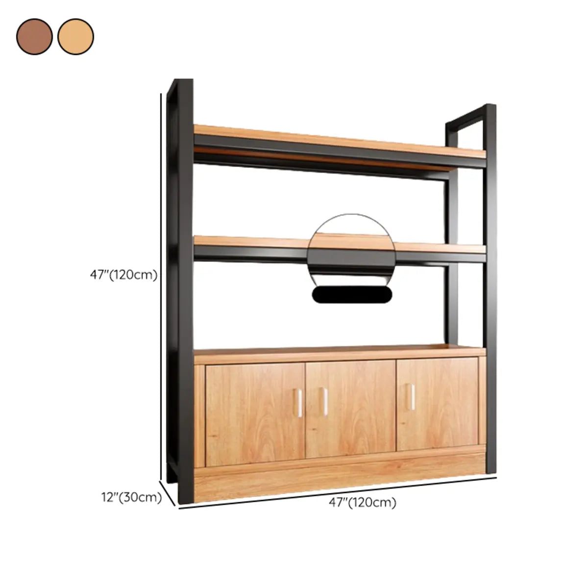 Classic Multi-shelves Vertical Alloy Display Bookcase Image - 57