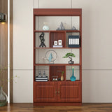 Classic Open Rectangular Solid Wood Display Cabinet Image - 1