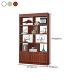 Classic Open Rectangular Solid Wood Display Cabinet Image - 28