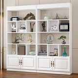 Classic Open Rectangular Solid Wood Display Cabinet Image - 12