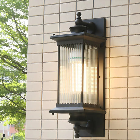 Classic Outdoor Black Waterproof Wall Lantern Sconce Image - 2