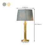 Classic Palace Fabric Solid Brass Standard Table Lamp Image - 16