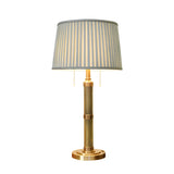 Classic Palace Fabric Solid Brass Standard Table Lamp Image - 5