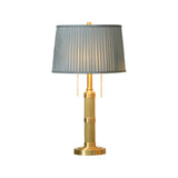 Classic Palace Fabric Solid Brass Standard Table Lamp Image - 7