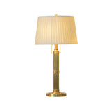 Classic Palace Fabric Solid Brass Standard Table Lamp Image - 8