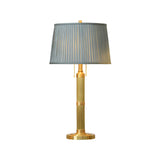 Classic Palace Fabric Solid Brass Standard Table Lamp Image - 9