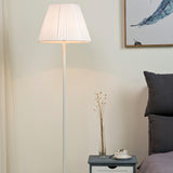 Classic Pleated Fabric Shade Standing Floor Lamp Image - 14