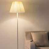 Classic Pleated Fabric Shade Standing Floor Lamp Image - 15